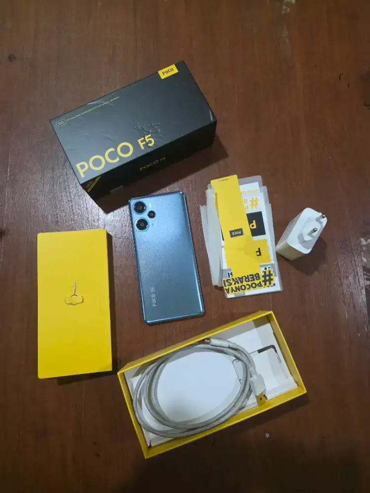 Jual XIAOMI POCO F5 WARNA BIRU. MULUS FULLSET.