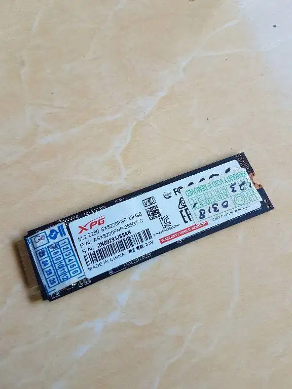 Nvme SSD ADATA SX8200PNP 256gb sehat