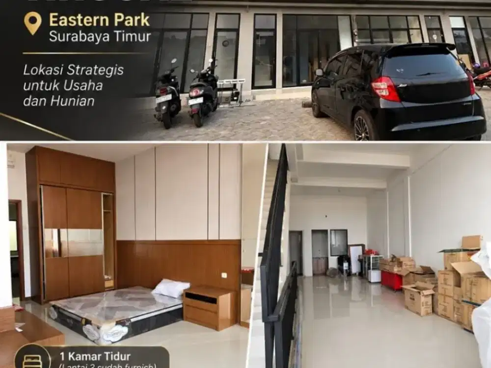 CA1253 DIJUAL RUKO BAGUS 3 LT SIAP PAKAI MURAH DI EASTERN PARK SURABAYA