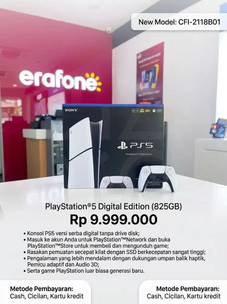 Sony Playstation 5 Slim Digital Edition Stok Terbatas! Bisa Cicilan 0%
