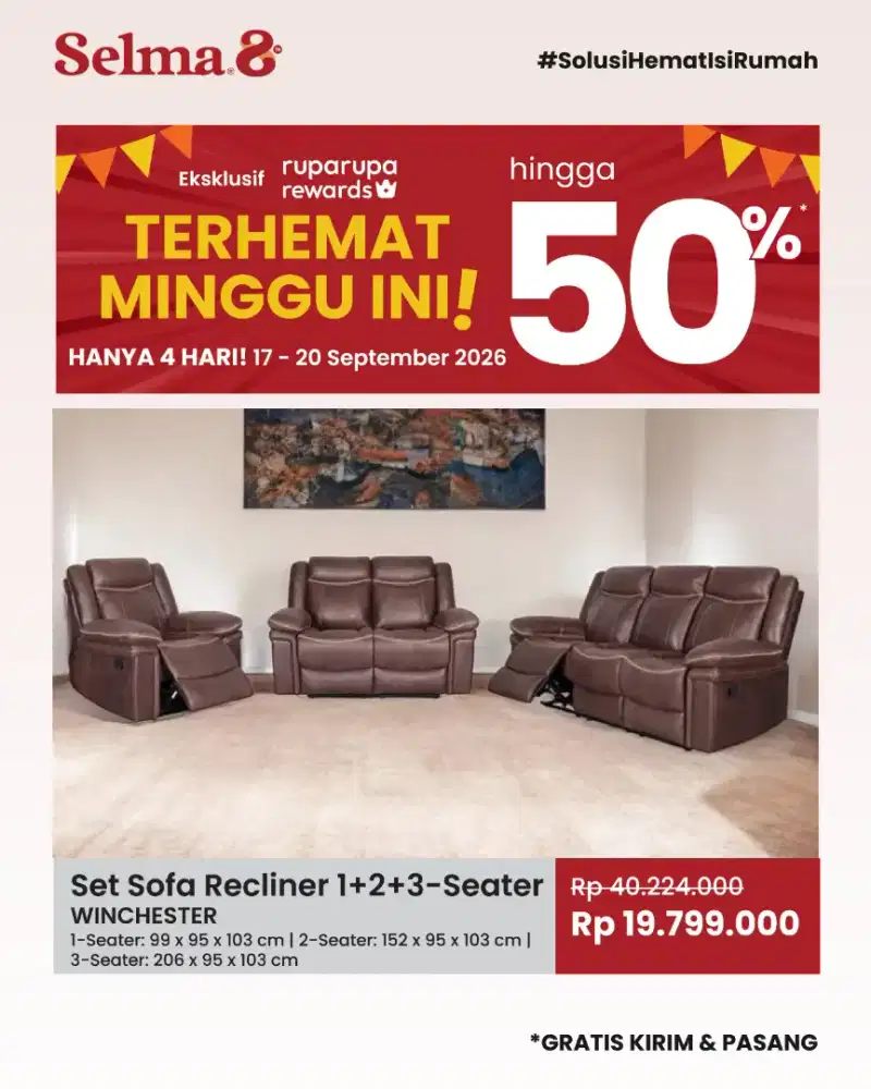 Sofa set recliner winchestwr