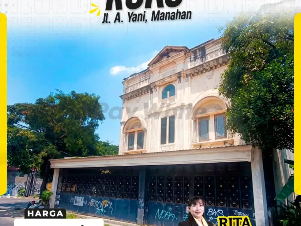 Disewakan Ruko Manahan, Dekat Terminal Cocok untuk Minimarket