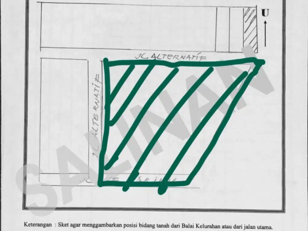 TANAH 5000 M2 JALAN SUMBERAN WIYUNG. LEBAR DEPAN 50, LEBAR BELAKANG 80. NGANTONG. COCOK UNTUK DEVELOPER PERUMAHAN