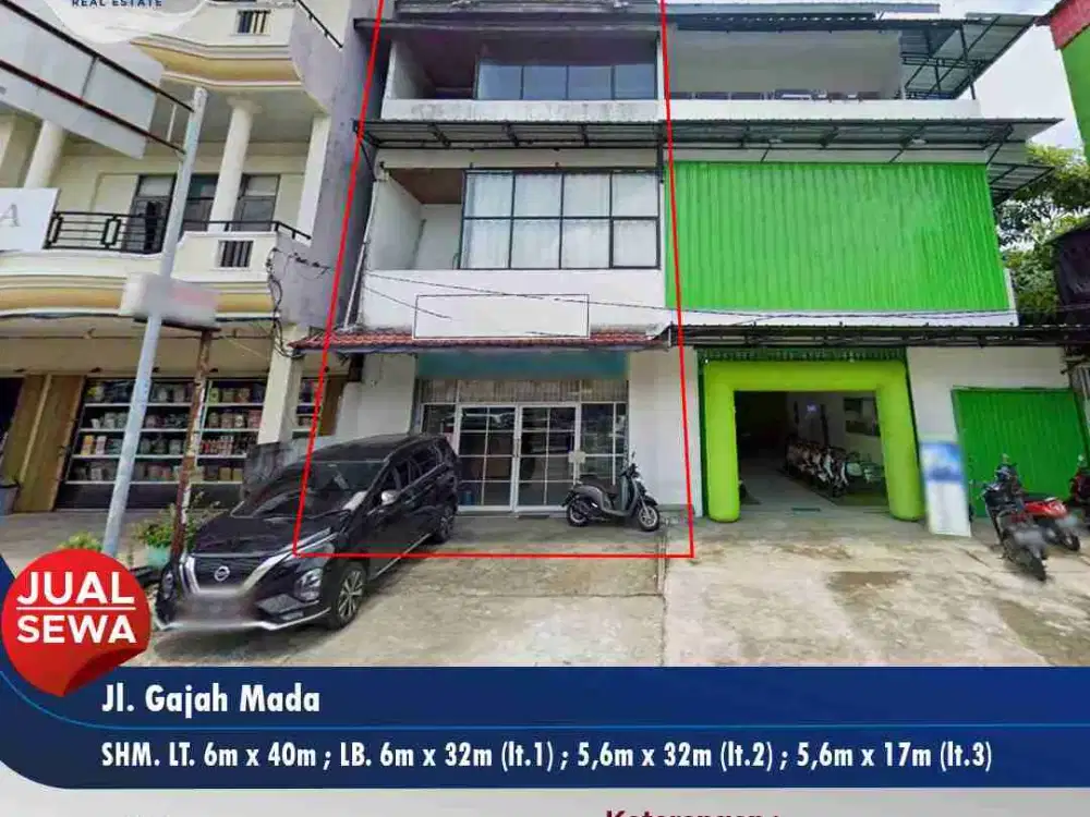 Dijual / Sewa ruko Gajahmada - Pontianak Selatan