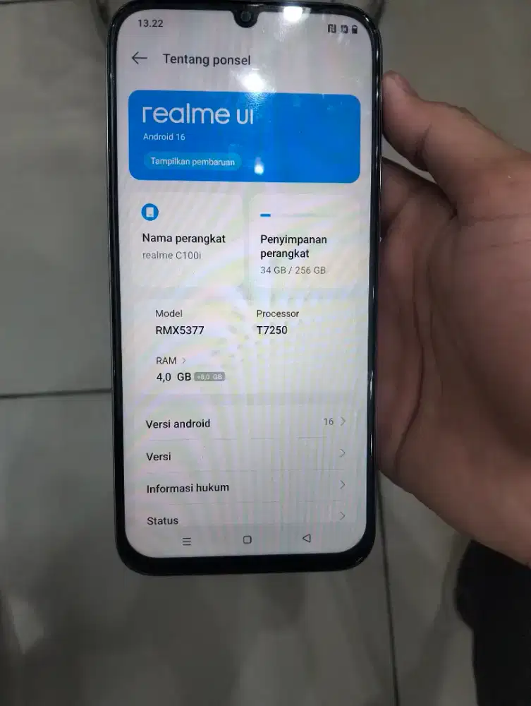 Realme C100i 4+8/256 lengkap
