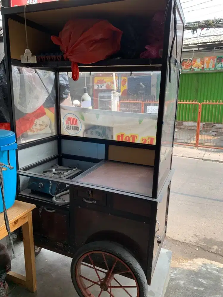 dijual gerobak cocok utk es teh, dimsum, jasuke dll