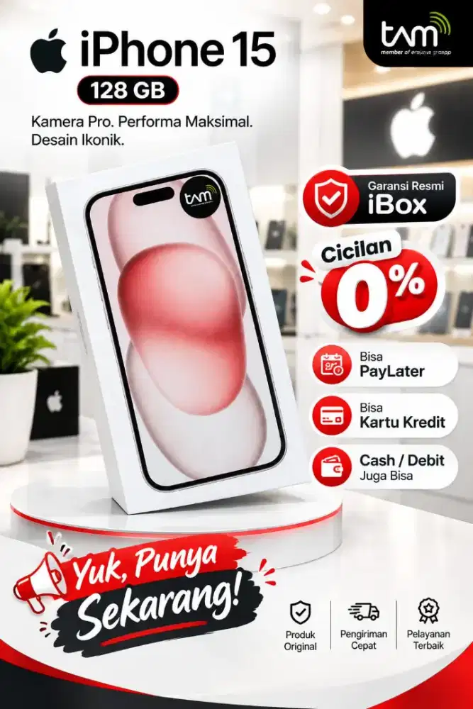 iPhone 15 128GB garansi resmi iBox