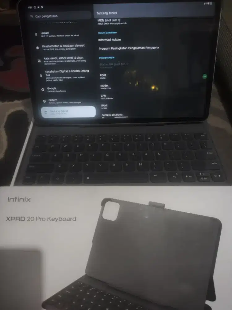 Xpad Infinix 20 pro 256 + keyboard ori