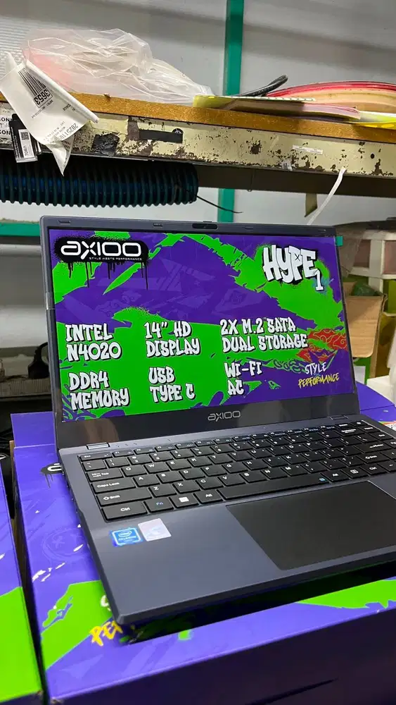 Axioo Hype 1 Intel N4020 RAM 8GB SSD 128GB 14 HD Win 11 Garansi Resmi