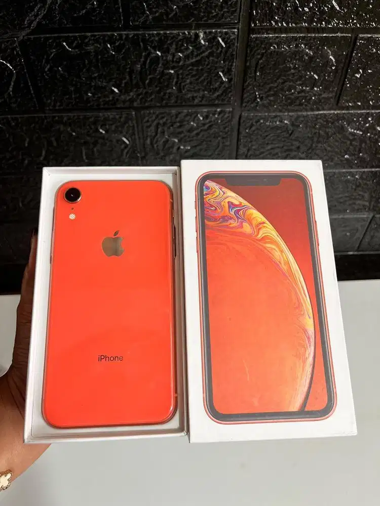 Iphone xr 64gb coral fullset all operator