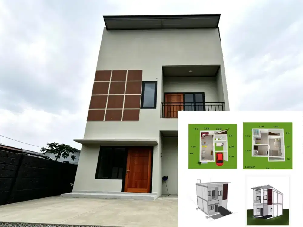 Bangunan New Ready 2 Unit 2 Lantai di Sukamaju Baru Cimanggis Depok