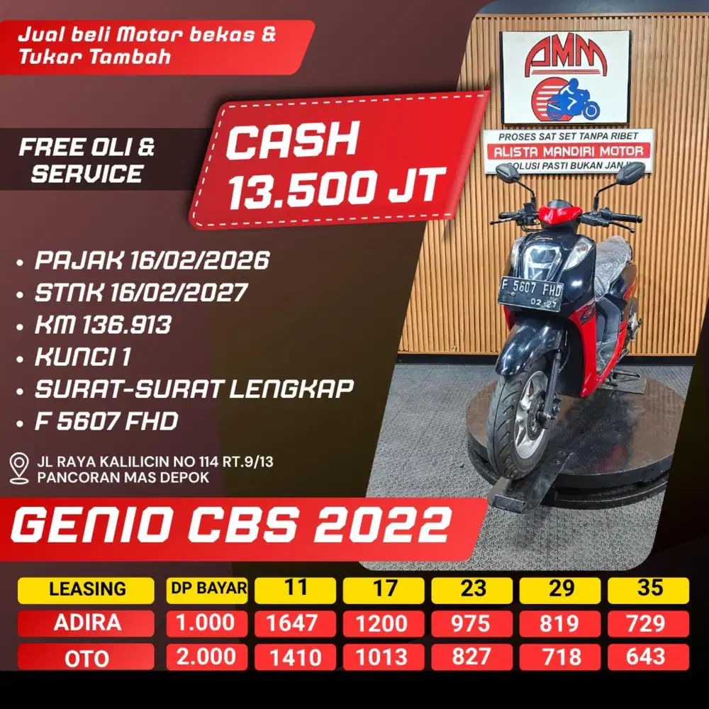 GENIO CBS 2022 DP 1 JUTA CASH / KREDIT ALISTA