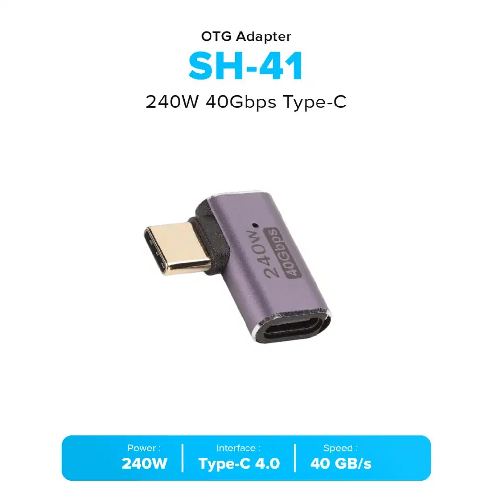 OTG Adapter USB Type-C 4.0 Male to Female SH-41 240W 40Gbps