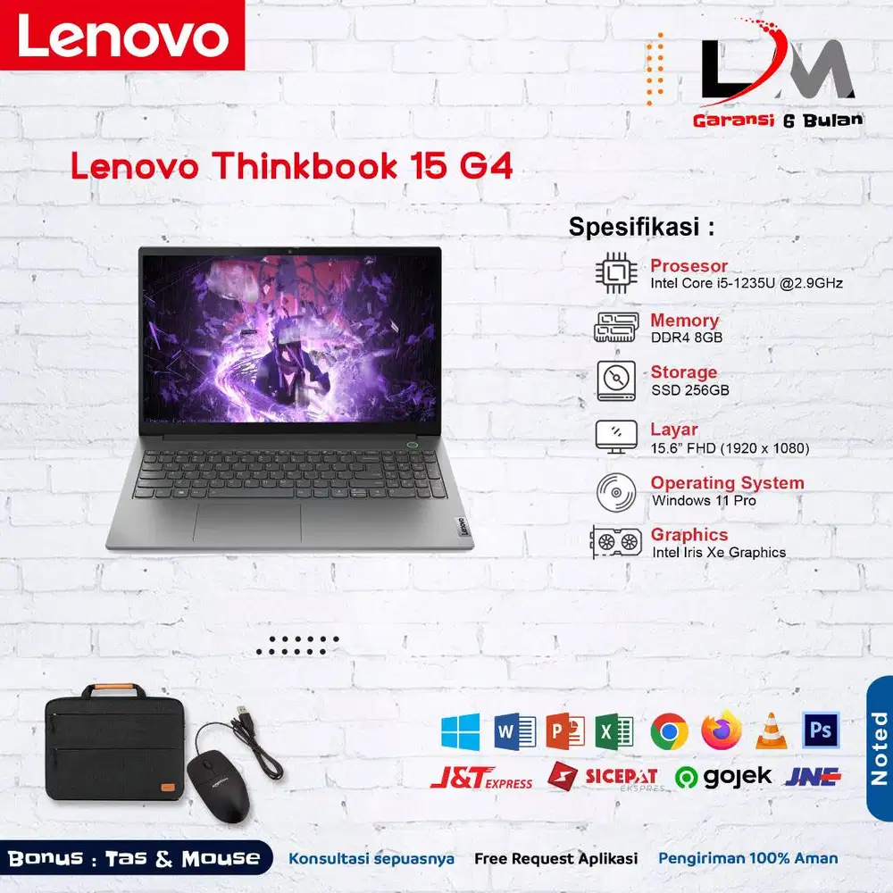 Lenovo Thinkbook 15 G4 i5 Gen 12 Ram 8GB Ssd 256GB 15 FHD Bergaransi