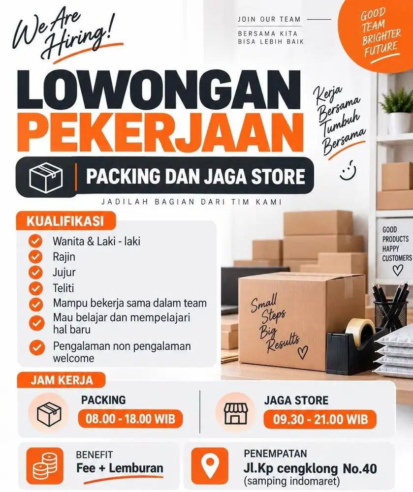 LOWONGAN STAFF STORE & PACKING