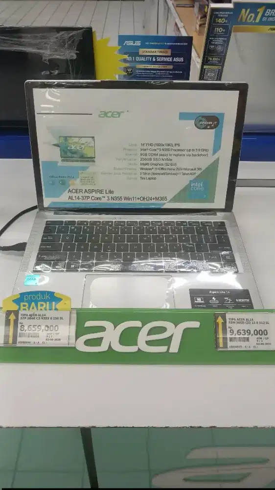 PROMO KREDIT LAPTOP TIPS ACER AL14 34P 38AK C3 N355 8 256 SL