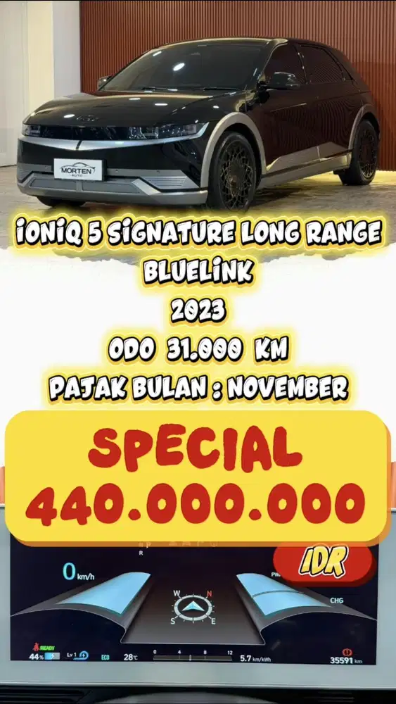 [ ODO 31.000 KM ] HYUNDAI IONIQ 5 SIGNATURE LONG RANGE BLUELINK 2023