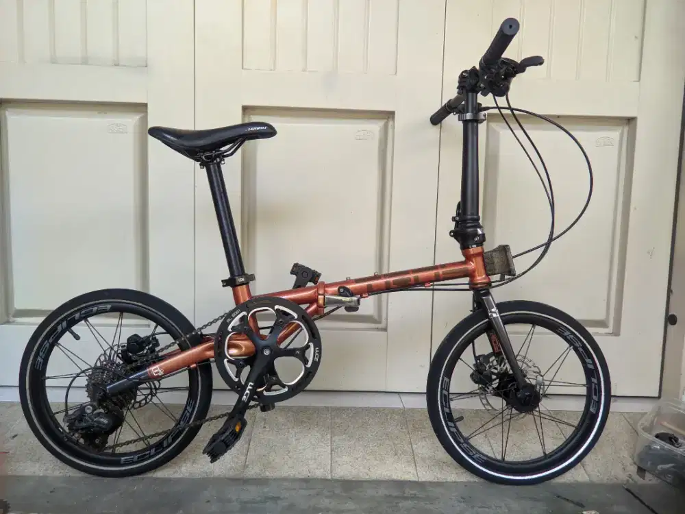 sepeda lipat element troy x9 rem hidrolik frame chromoly