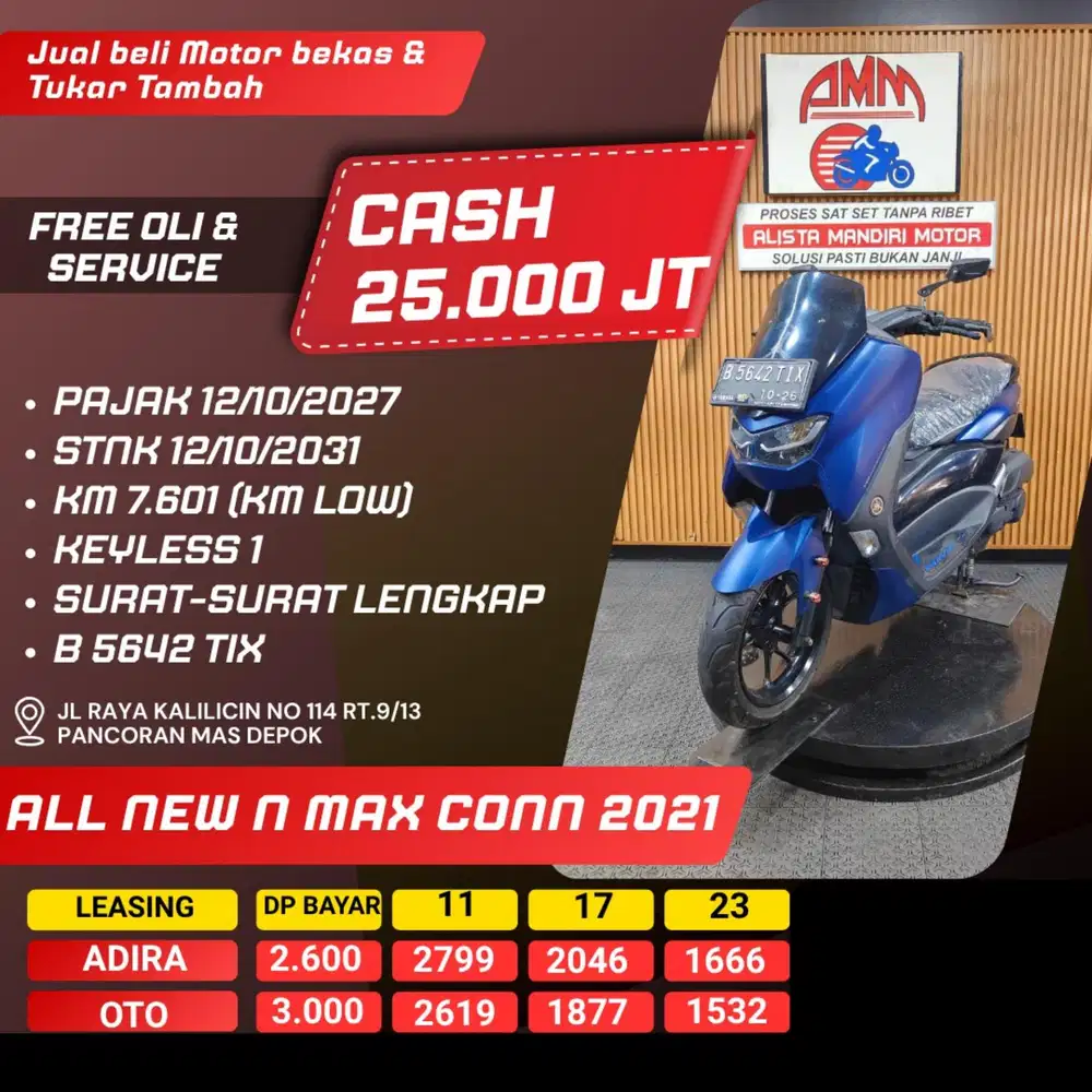 ALL NEW NMAX CONN 2021 PAJAK HIDUP KM LOW CASH / KREDIT ALISTA