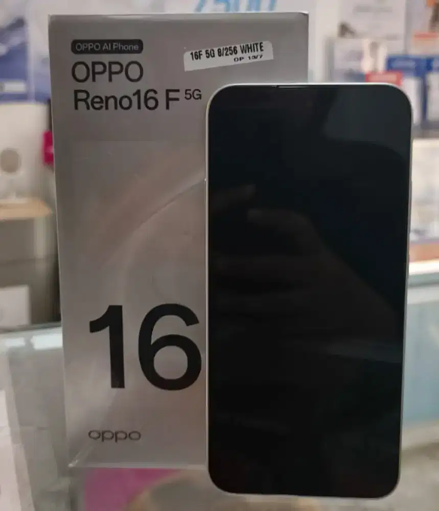 OPPO Reno 16F 5G 8/256 White LIKENEW Fullset Ori Blm 2Bln 27 Juli '27