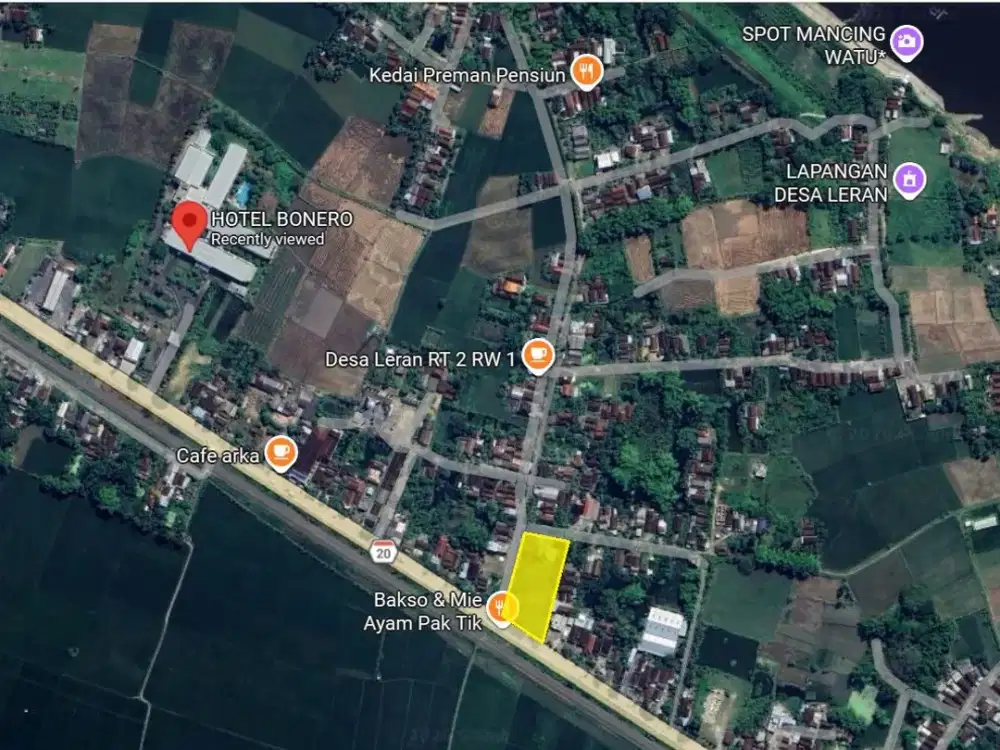 Tanah Raya Cepu Jalur Nasional Bojonegoro Ngawi Hanya 200 meter dari Hotel Bonero