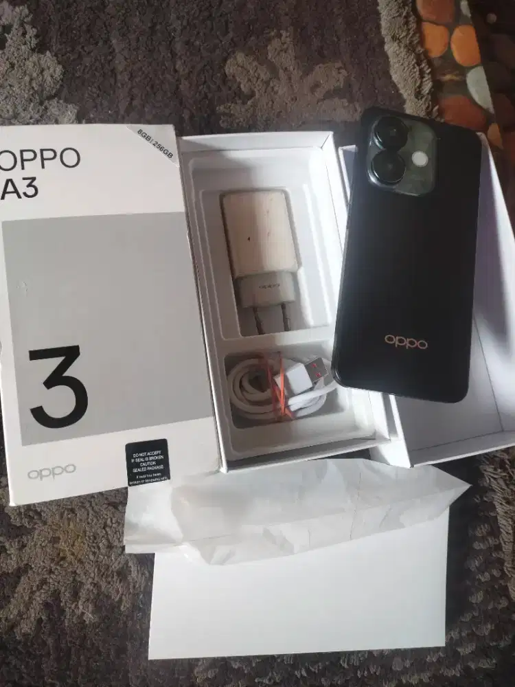 Oppo A3(5G)8/256 segel lkp mulus no minus FP on