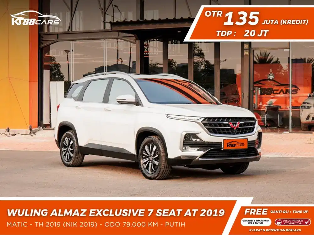 Wuling Almaz Exclusive 7 Seater 2019 putih matic