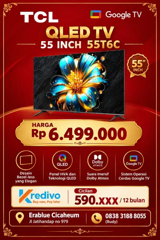Google TV TCL 55 inch 55T6C