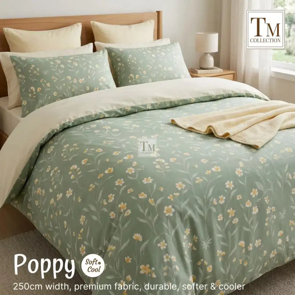 Sprei set katun poppy premium