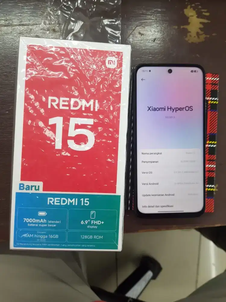 redmi 15 ram 8+8/128gb