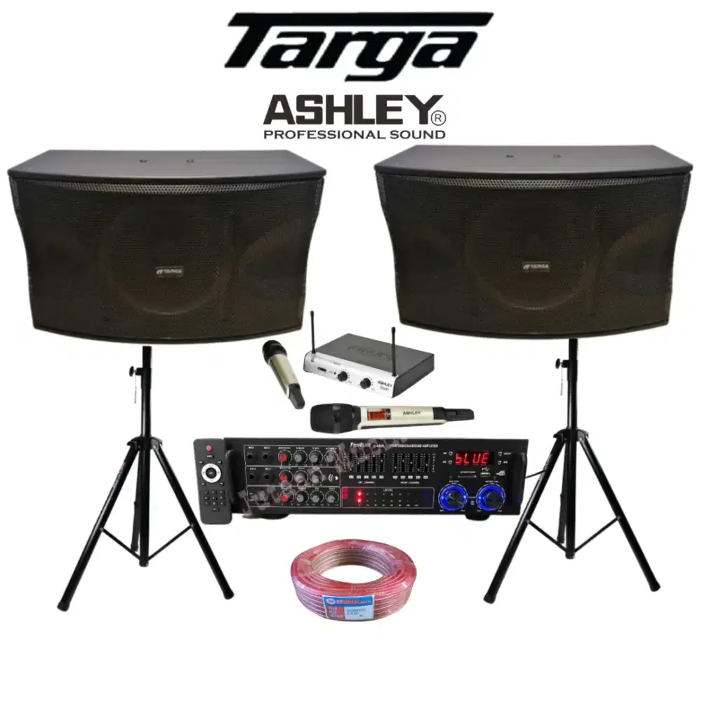 Paket karaoke targa 12 inch dan amplifier karaoke bluetooth original