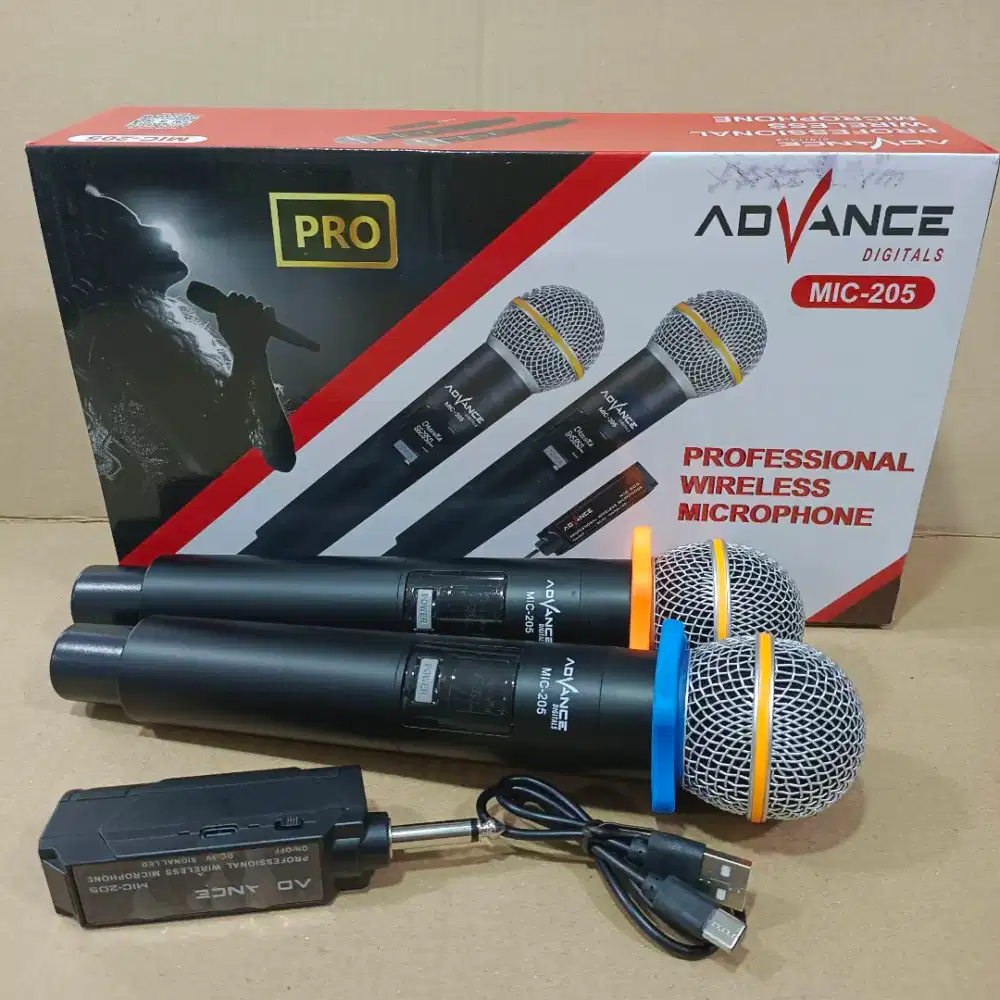 Mic Wireless advance mic205 pro baru
