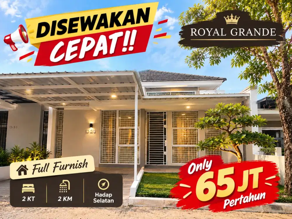 Sewa Rumah Royal Grande Minimalis Full Furnish 2KT Batam Center Pasir Putih