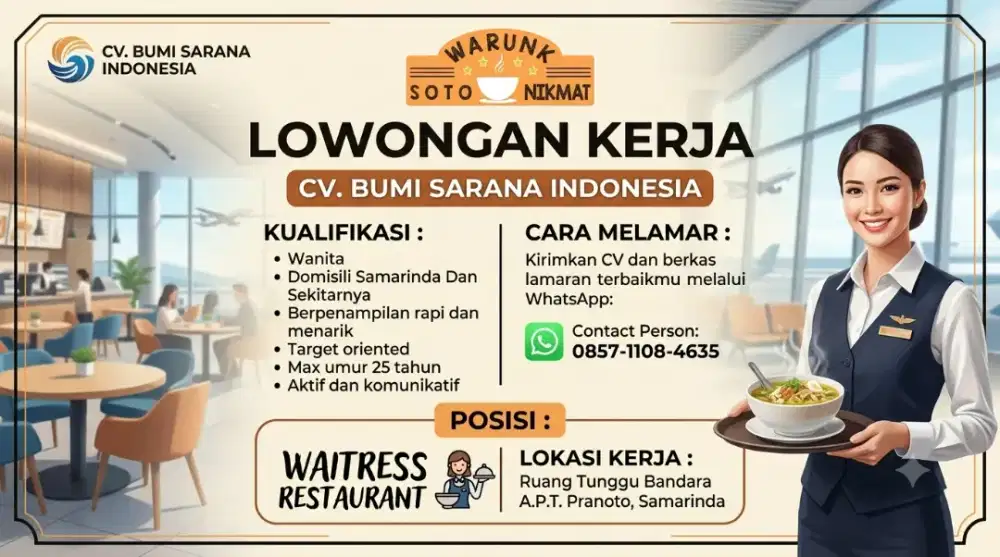 Lowongan Kerja Untuk waitress