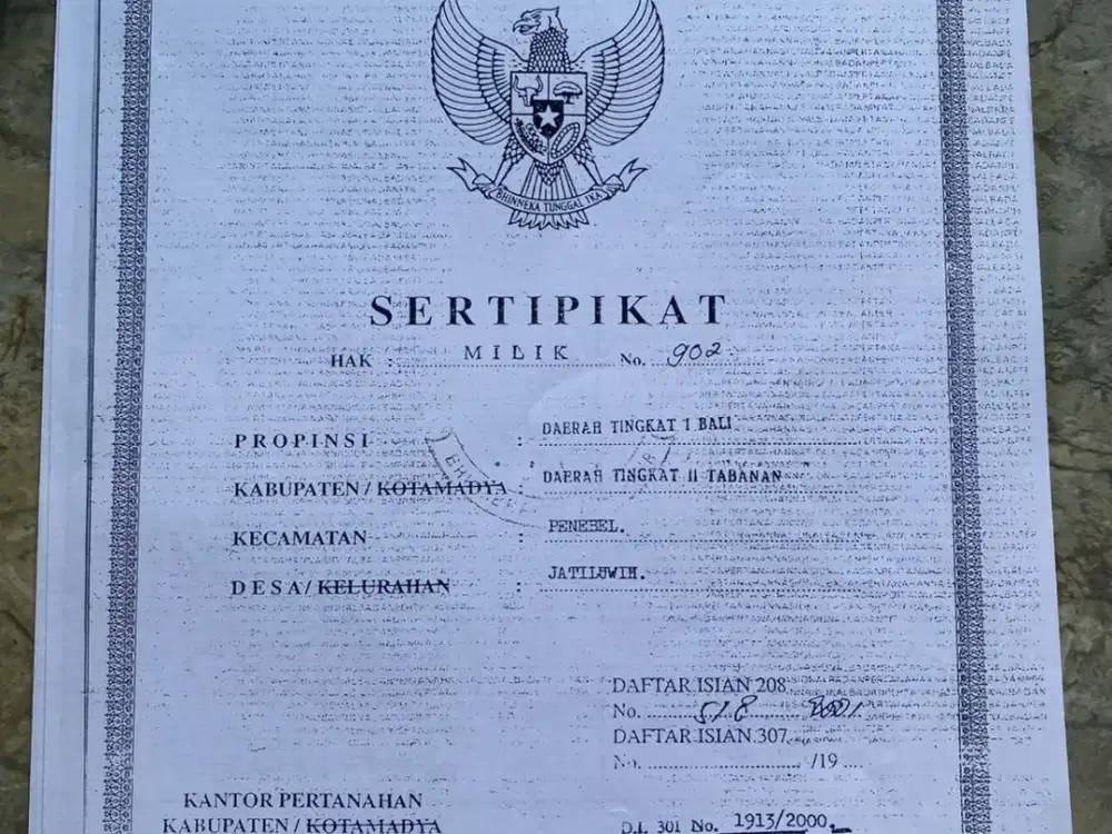 DIJUAL TANAH STRATEGIS 45 ARE DI JATILUWIH, TABANAN, BALI