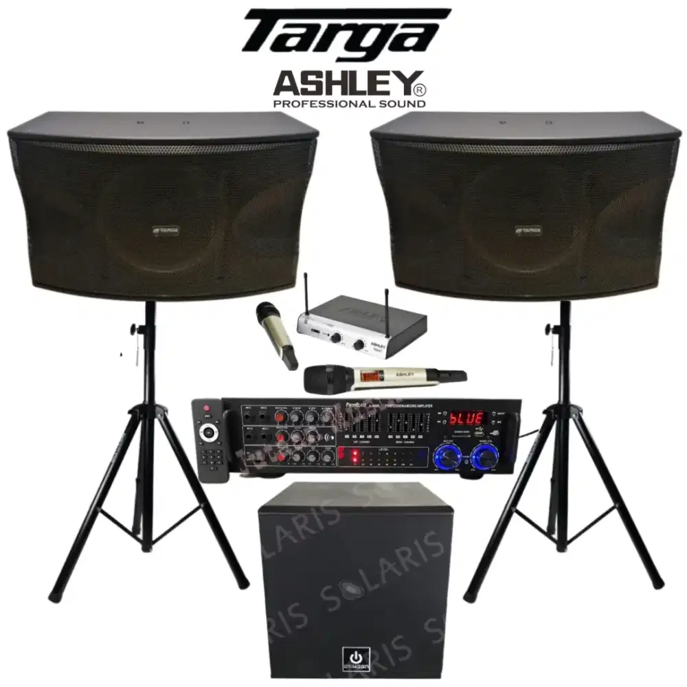 Paket karaoke speaker targa 12 inch dan subwoofer crimson 12 inch ori