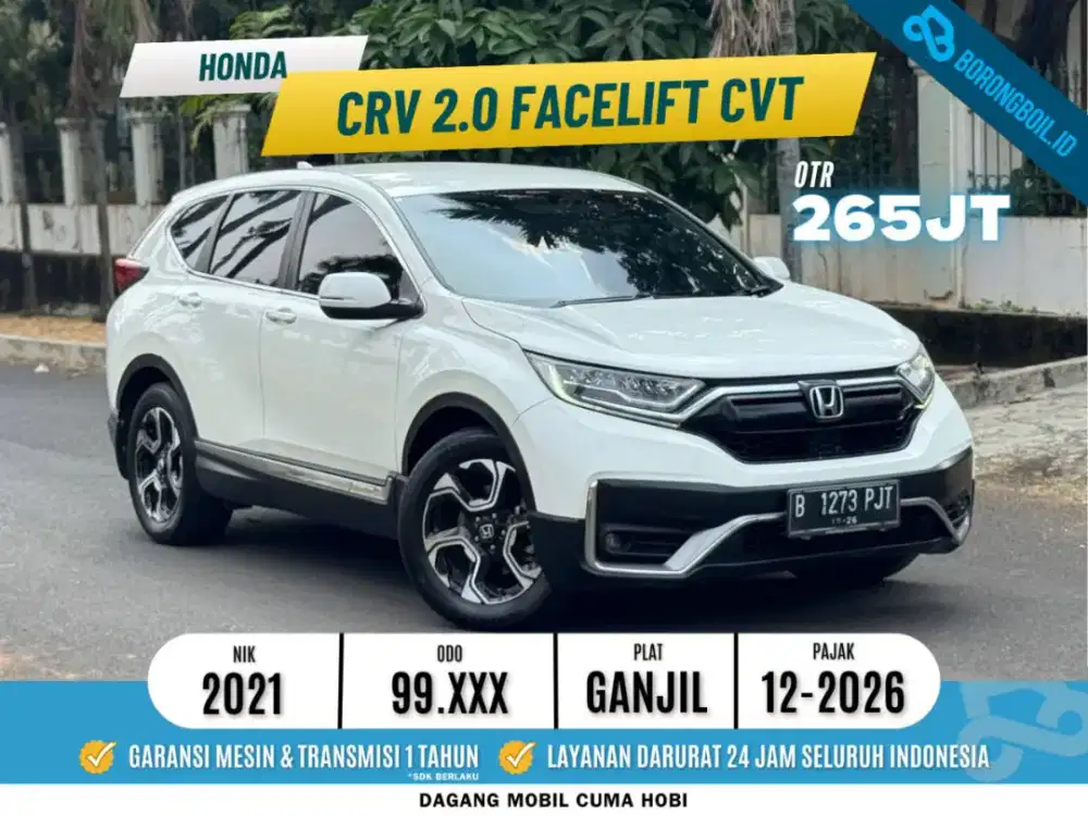 SIAP PAKAI! HONDA ALL NEW CRV 2.0 CVT 2021 FACELIFT 2021 PUTIH