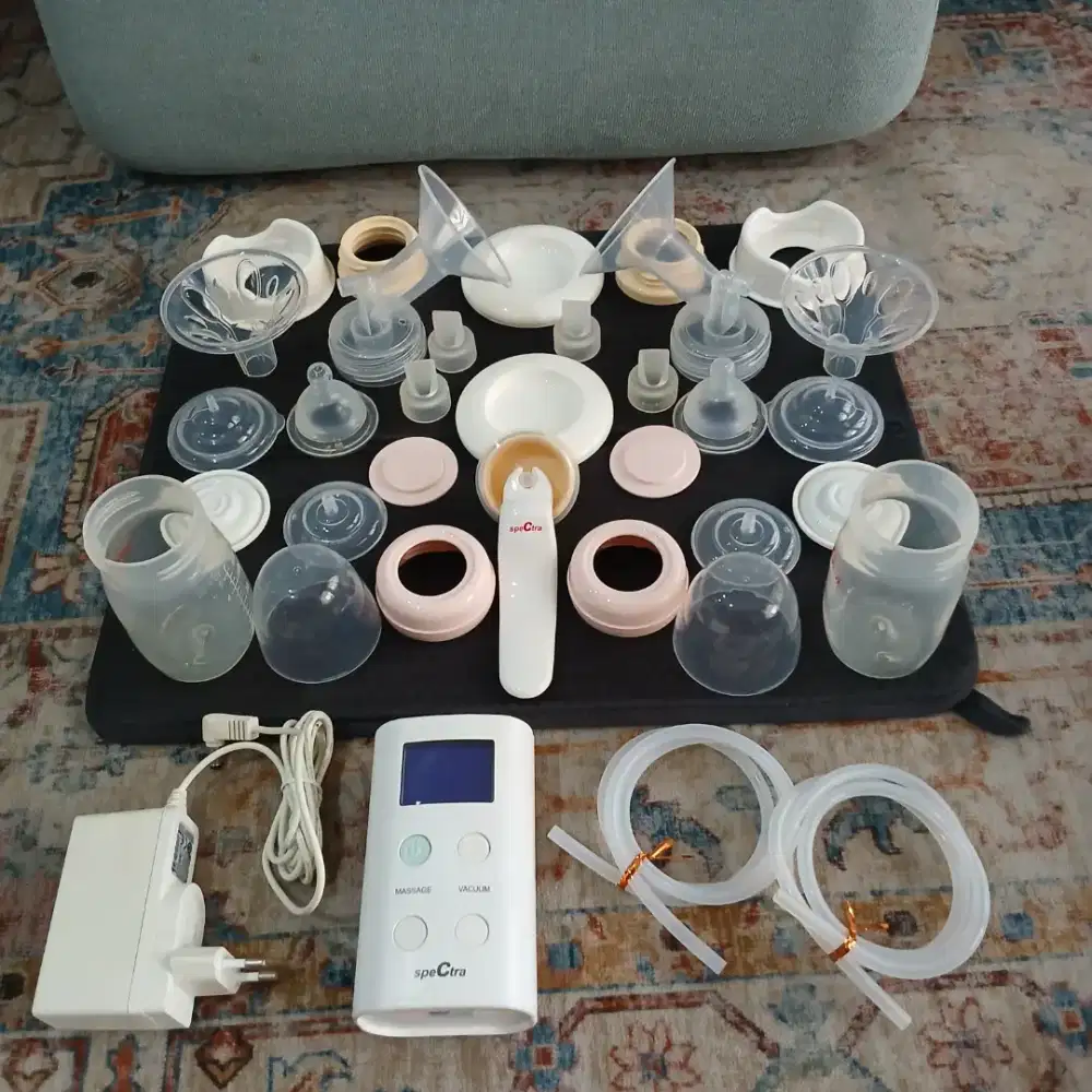 JUAL CEPAT BU Spectra Qplus Breast Pump Preloved FULL SET 100% normal