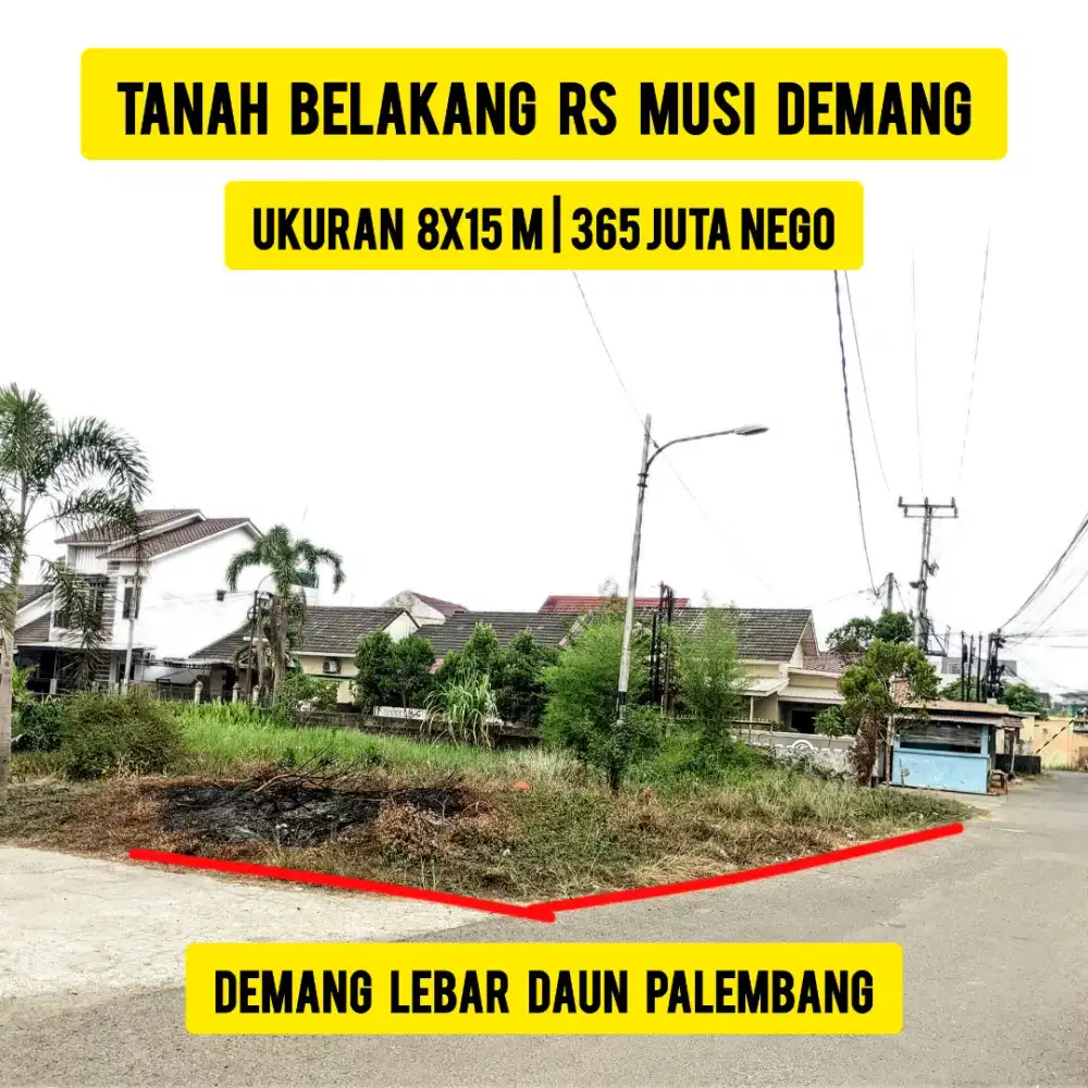 Tanah Belakang RS Musi Demang Lebar Daun Palembang