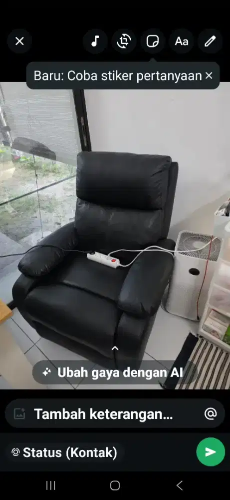 Sofa reclining kondisi 98%