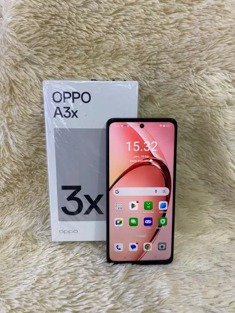Oppo A3x ram 4+4/128 merah nebula fullset original#3Gcom