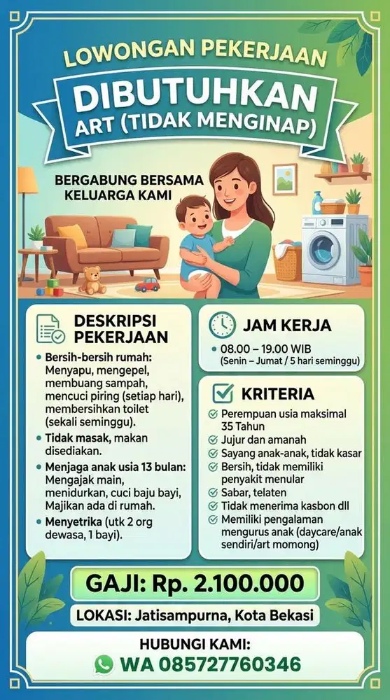 LOWONGAN KERJA ART