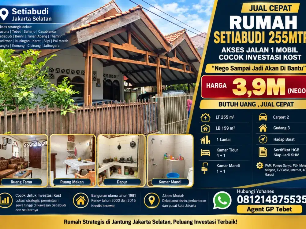 Rumah Setiabudi Lokasi strategis cocok untuk Investasi Kost