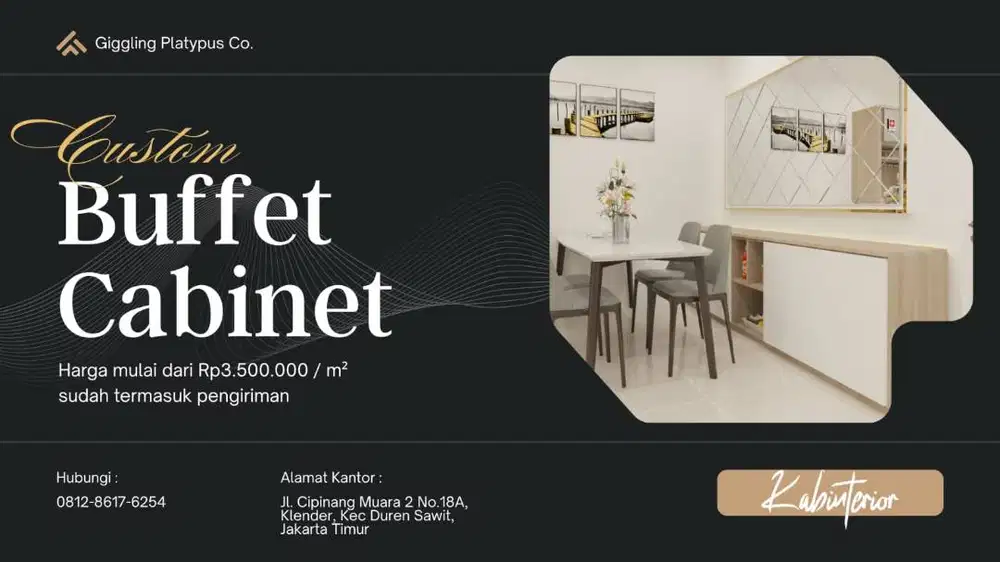 Buffet Cabinet Minimalist Finishing HPL Custom By KAB Interior