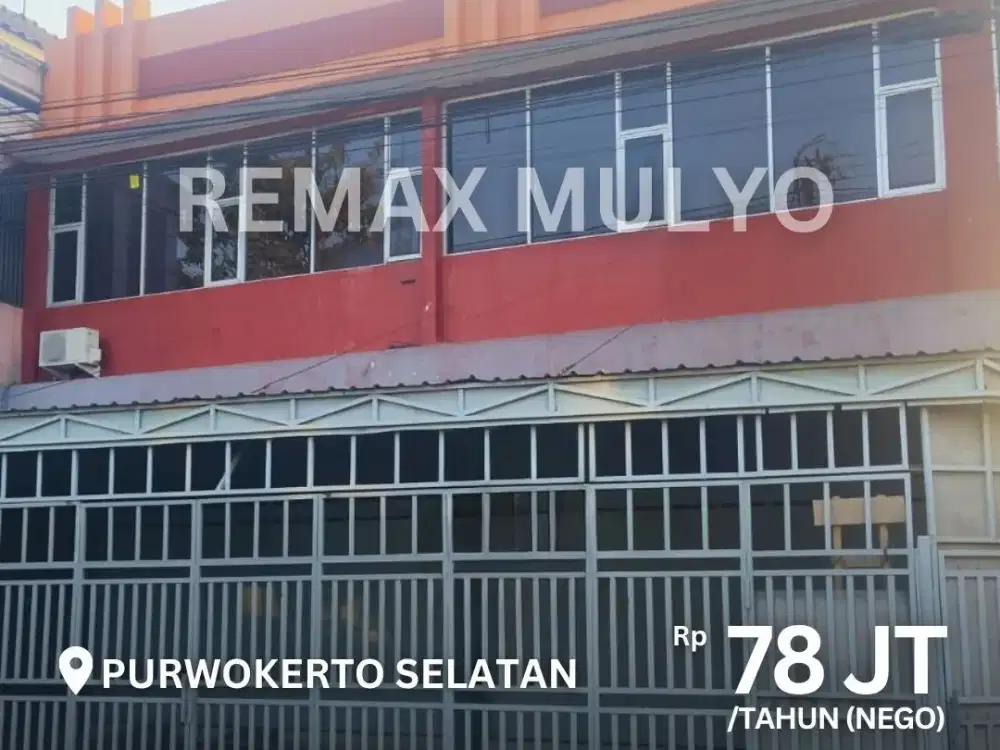 Disewakan Ruko Luas 2 Lantai Lokasi Strategis Area Pertokoan Purwokerto Selatan