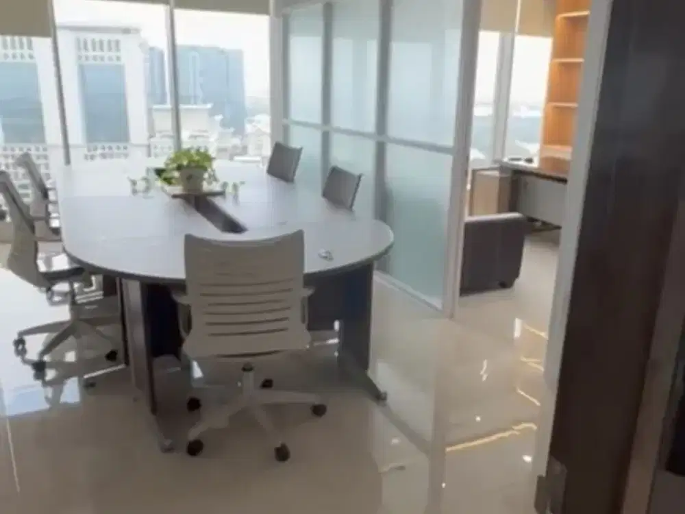 Disewakan gold coast office space view ocean dan city furnish floor middle nego
