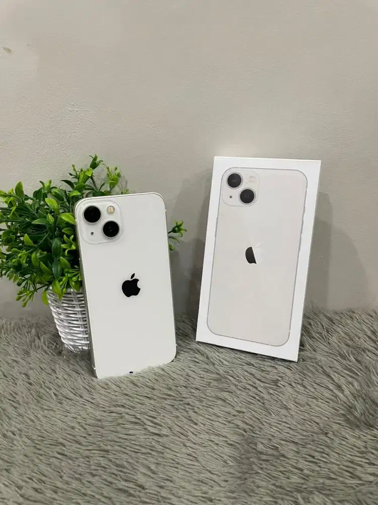 IPhone 13 128GB Starlight mulus Fullset BH 100% Sinyal All Operator