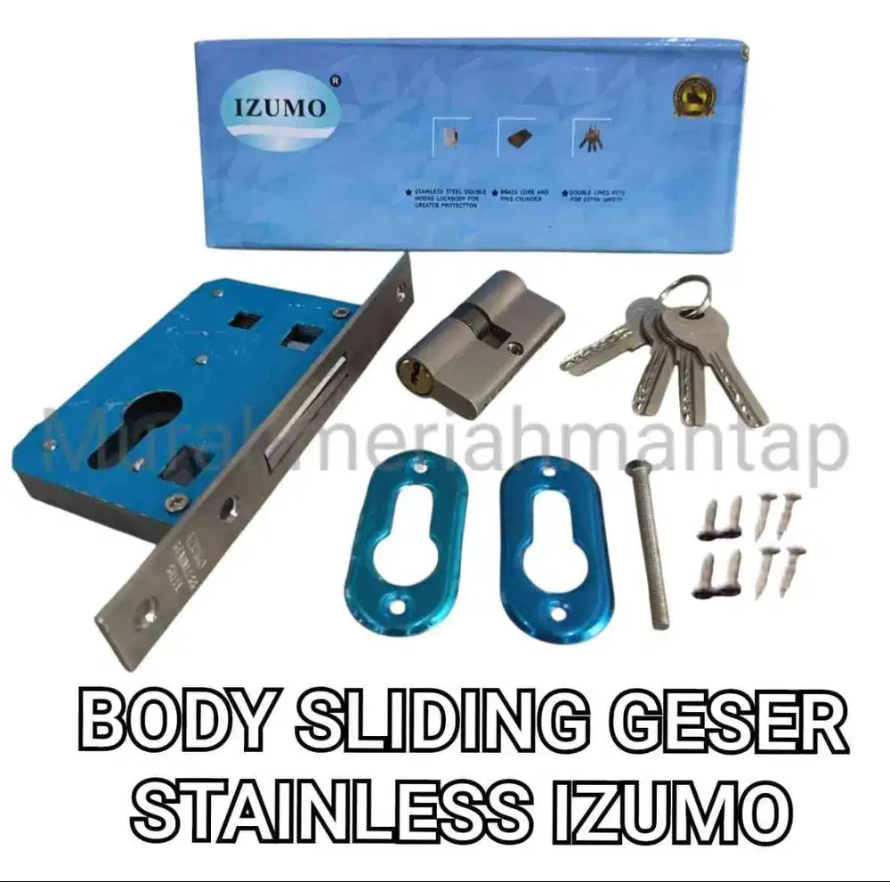 BODY SLIDING GESER STAINLESS IZUMO / KUNCI GESER / KUNCI DORONG SORONG