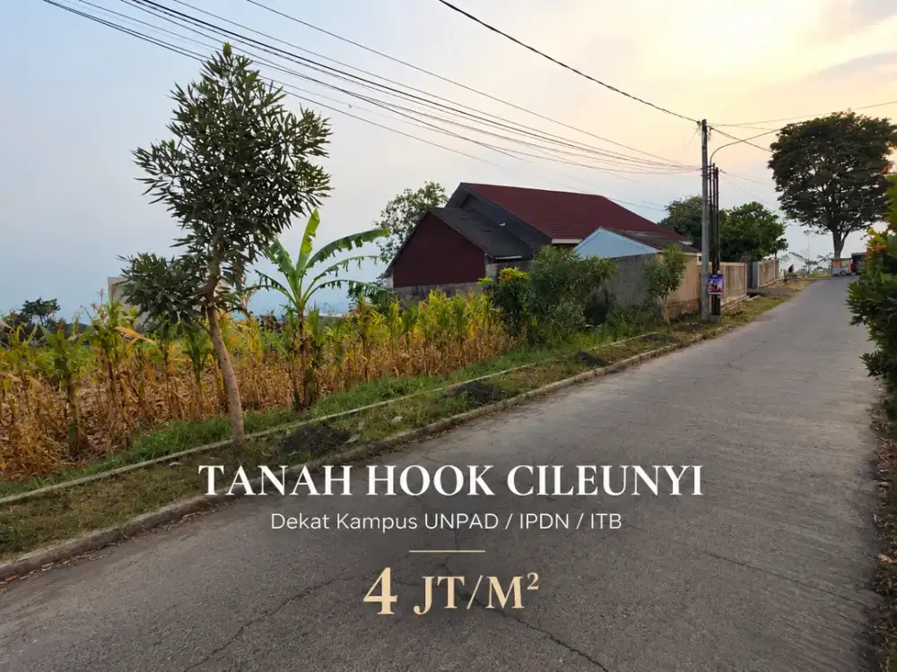 Tanah Hook Siap Bangun di Cileunyi, Dekat Kampus Ipdn