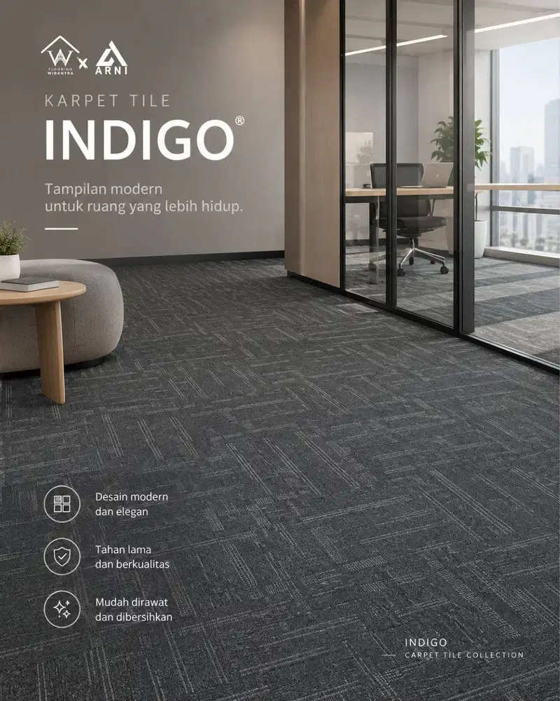 Karpet Tile Indigo | Karpet 50x50cm | Terima Jasa Pasan